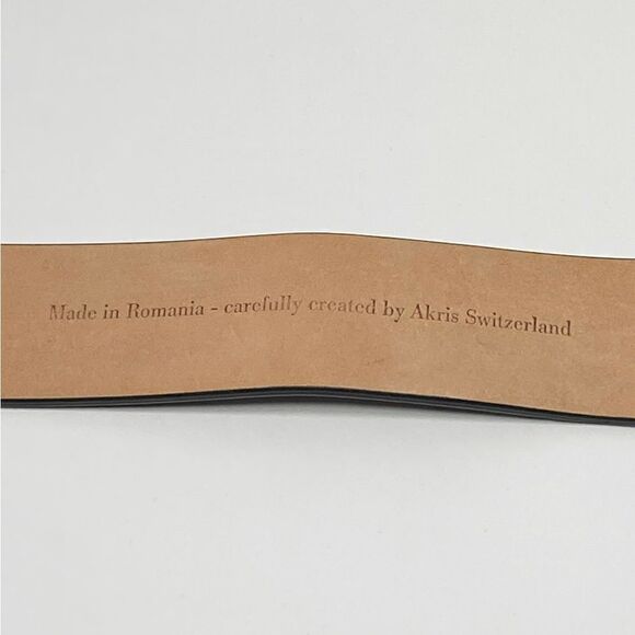 Akris Logo Press Stud Thin Leather Belt size 34(FR) main image 6
